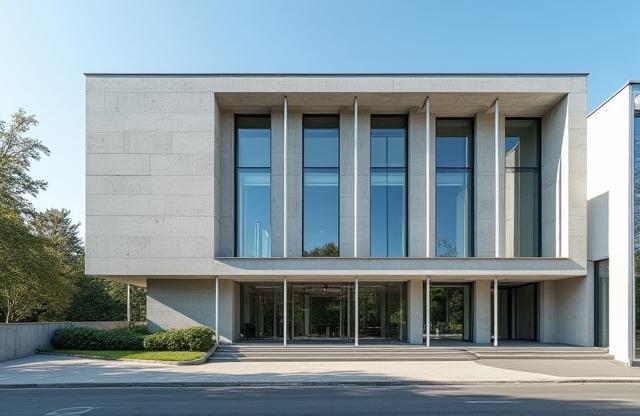Modern building facade in Zurich, Switzerland